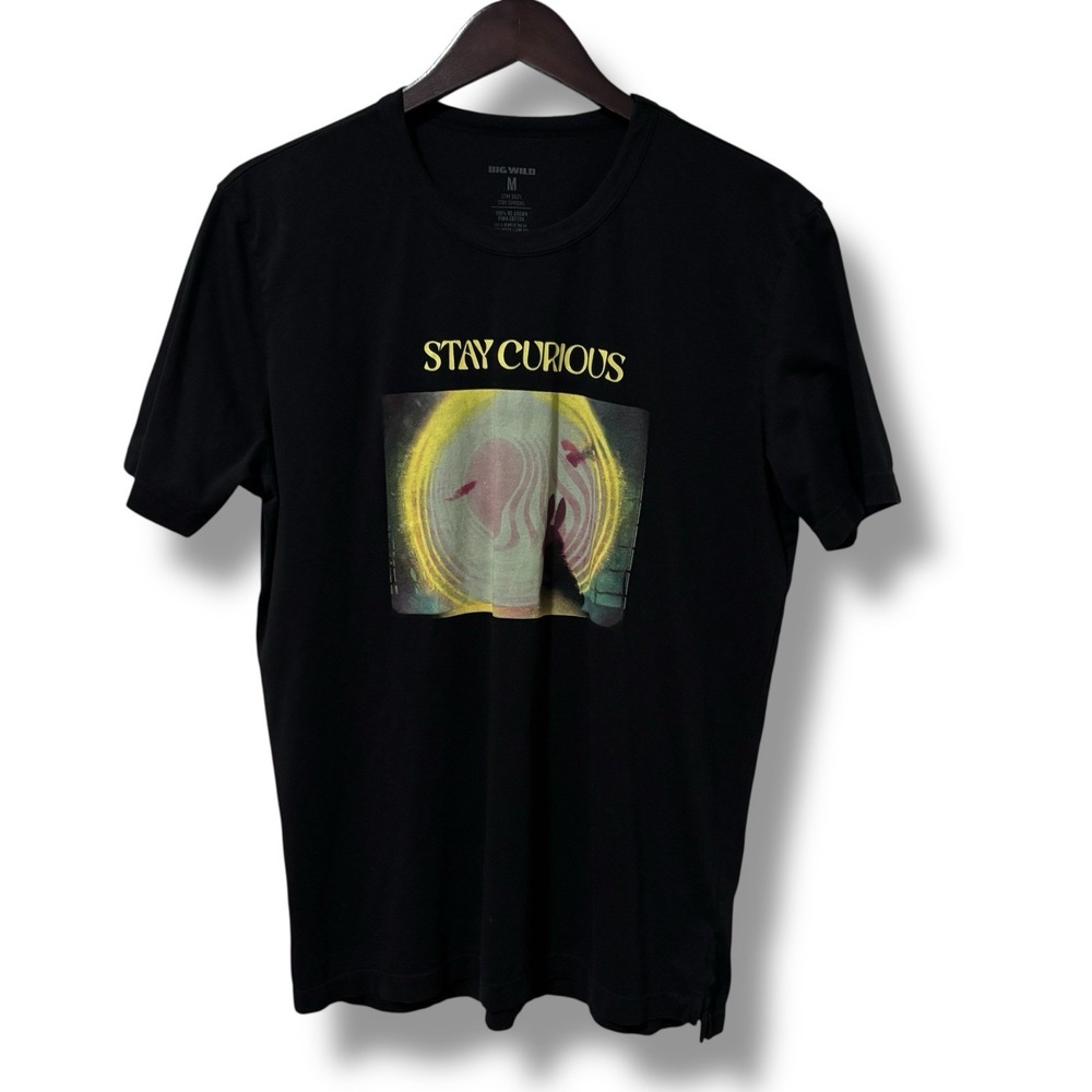BIG WILD MUSIC Stay Cozy Stay Curious T Shirt Size Medium 21.5 x 28